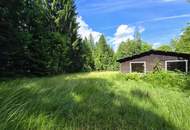Landwirtschaftliche Fläche mit Waldgrundstück und Gebäude