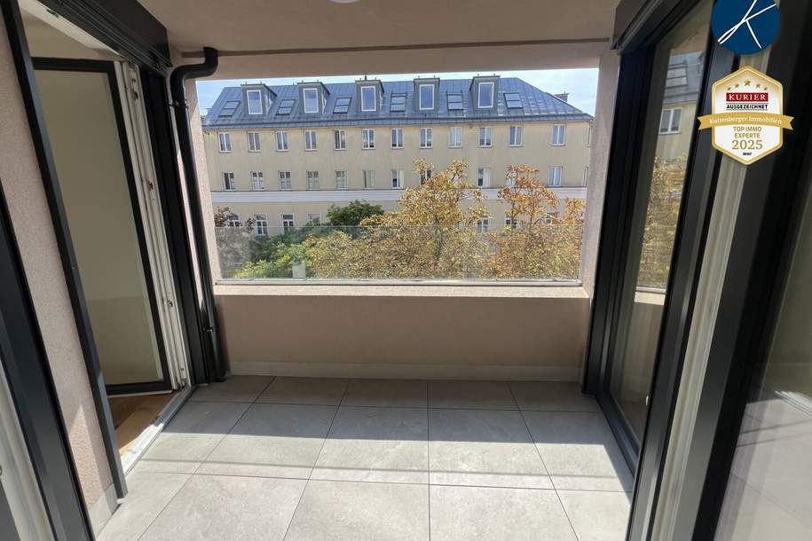 *Superprojekt: ''Über den Baumwipfeln" Top 44 Erstklassige 2-Zimmer Loggia-Wohnung + TRAUMHAFTE SÜDAUSRICHTUNG mit Blick auf die Kastanienbäume, Wohnung-miete, 1.299,00,€, 1100 Wien 10., Favoriten