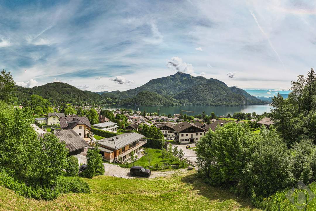 Traumblick am Wolfgangsee, Villengrundstück mit bewilligter Projektierung