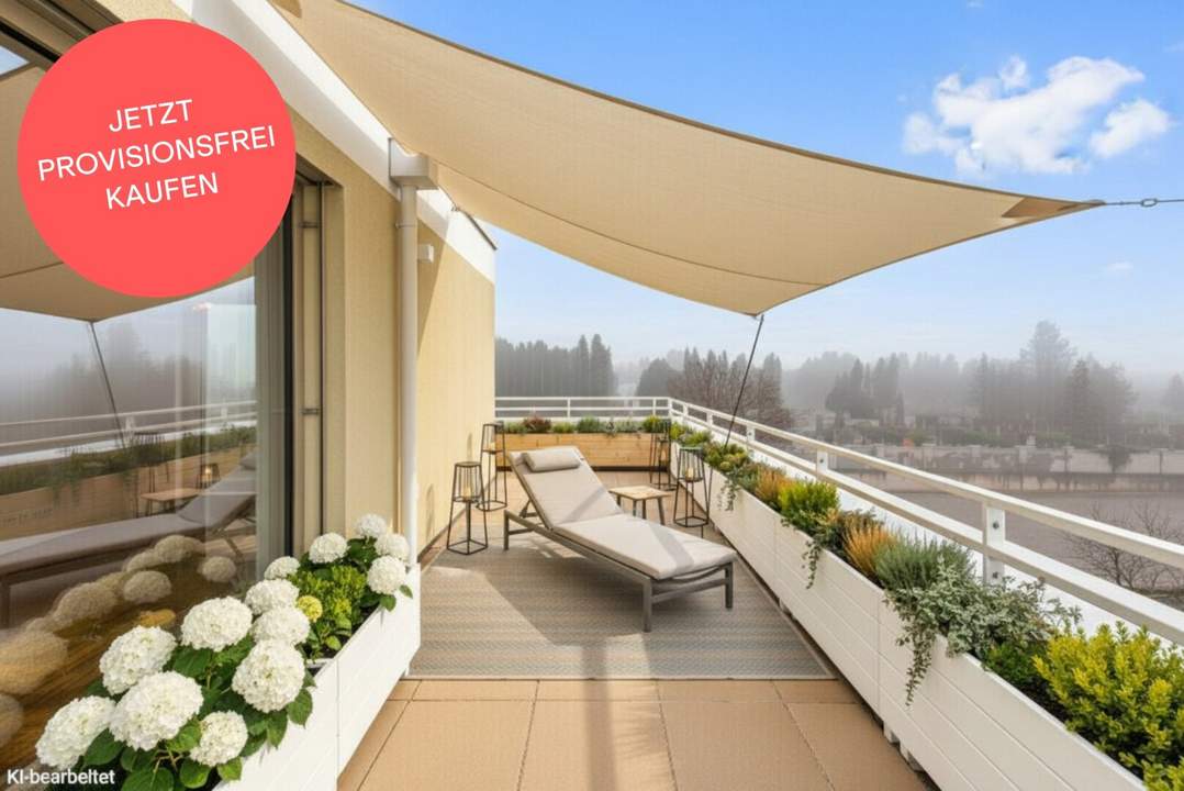PROVISIONSFREI! Traumhafte 4-Zimmer-Familienwohnung | Terrasse von jedem Raum aus begehbar | Grünblick