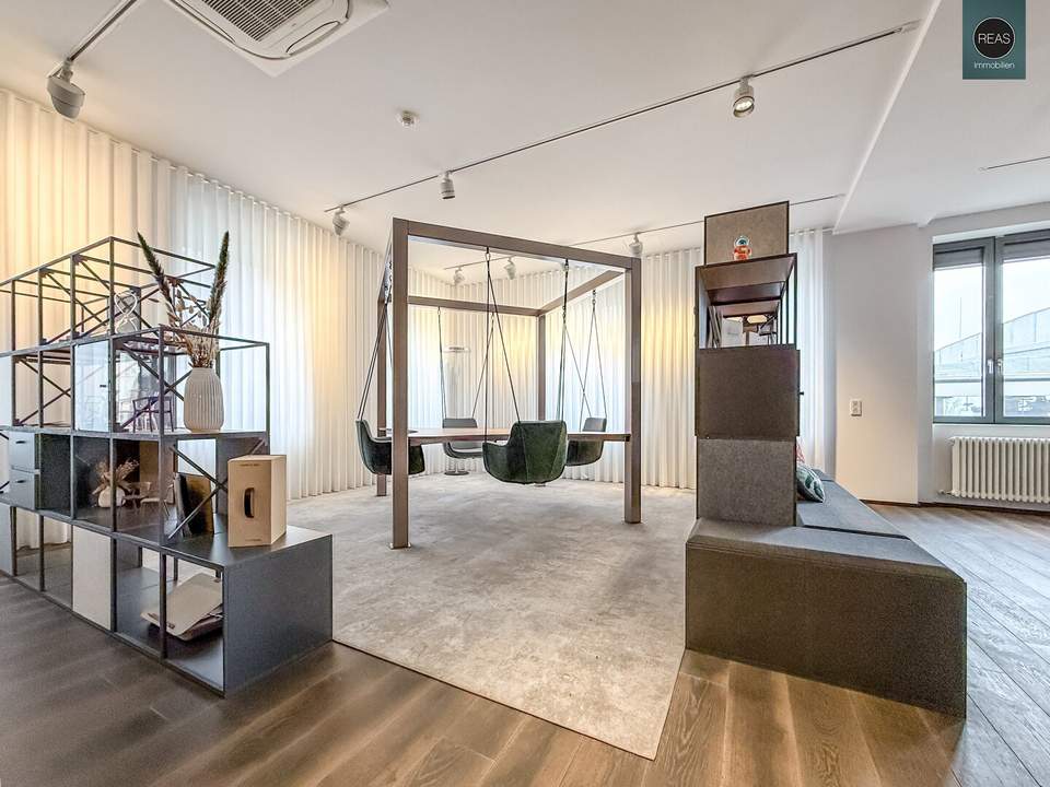 Design Loft auf 2 Etagen mit Balkon und Terrasse in der Brotfabrik Wien!