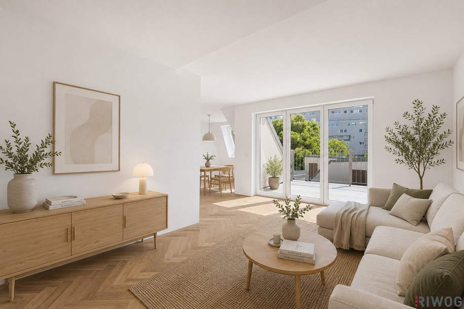 Moderner Dachgeschoss-Neubau mit XXL-Dachterrasse und vielen Technischen Raffinessen in U-Bahn nähe, Wohnung-miete, 2.500,00,€, 1230 Wien 23., Liesing