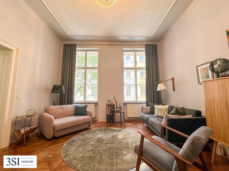 Elegante 2-Zimmer-Altbauwohnung in ruhiger Seitenstraße des 3. Bezirks