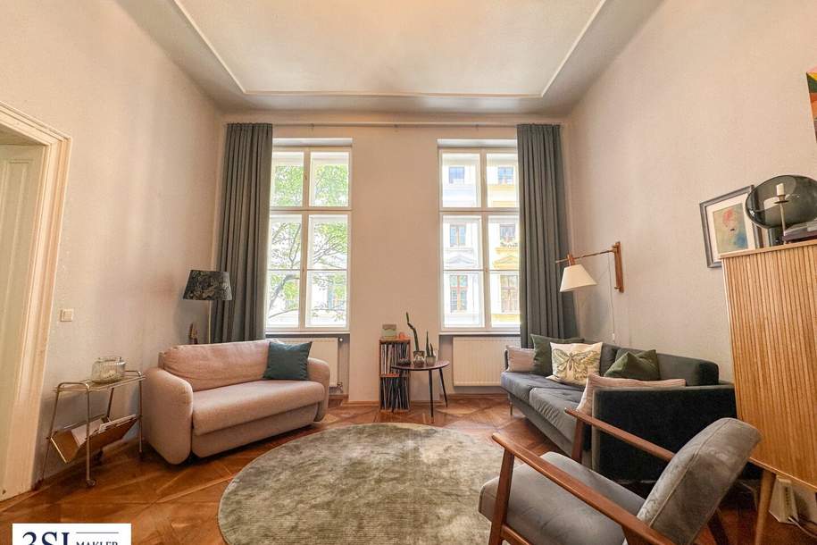 Elegante 2-Zimmer-Altbauwohnung in ruhiger Seitenstraße des 3. Bezirks, Wohnung-kauf, 335.000,€, 1030 Wien 3., Landstraße