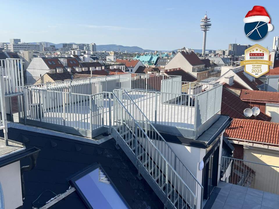 Superprojekt: ''Über den Baumwipfeln" TOP 53 MIT BALKON, PANORAMA-DACHTERRASSE &amp; WIEN-BLICK