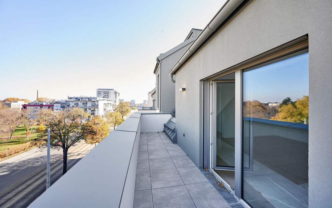 Grün. Sonnig. Zuhause! – 3-Zimmer-Traum mit Terrasse nahe der Donau! - ERSTBEZUG!