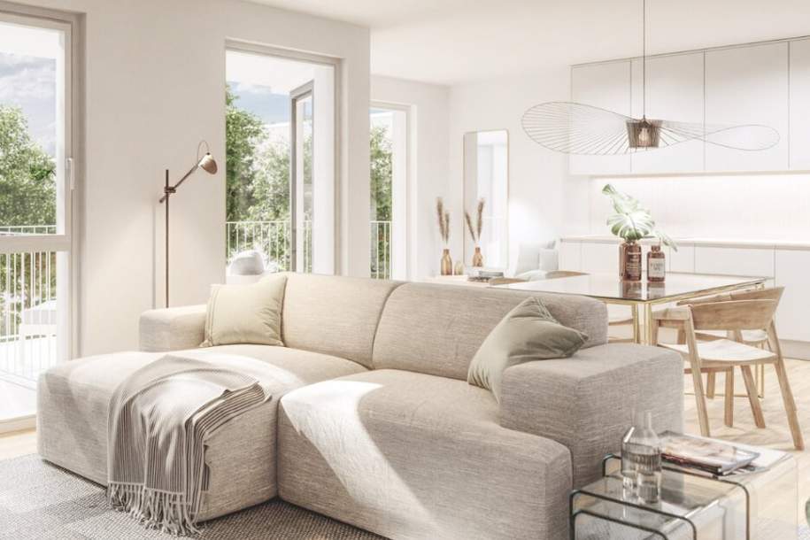 Lichtdurchflutete 2-Zimmer-Wohnung mit Balkon, Wohnung-kauf, 588.000,€, 1230 Wien 23., Liesing