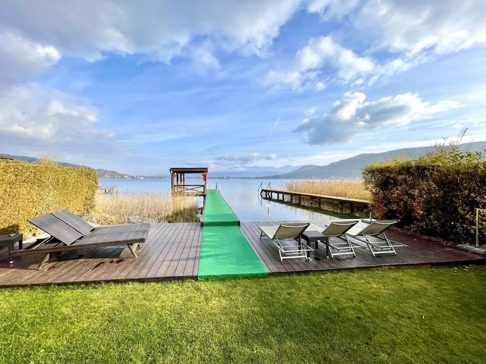 Modernes, komplett möbliertes Appartement mit privatem Seezugang in Krumpendorf am Wörthersee