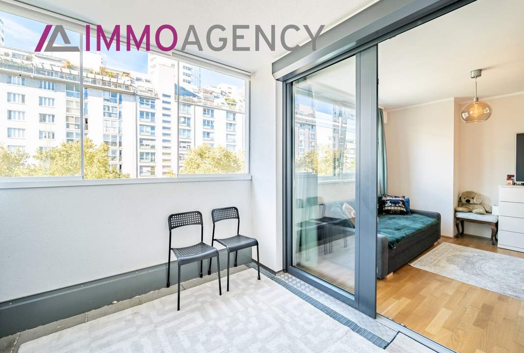 Exklusives 2-Zimmer Appartment mit Loggia bei der Uno City