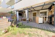 Moderne Dreizimmerwohnung mit Garten und zwei Parkplätzen, Badebiotop