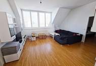 TERRASSENHIT, U1-NÄHE, 84 m2 Dachgeschoß mit 30 m2 Terrasse, 2 Zimmer, Wohnküche, 2 Bäder, Parketten, Viktorgasse