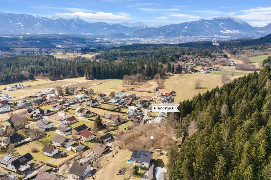 Ihr Logenplatz in der Natur – Baugrundstück mit spektakulärer Aussicht & Waldrandlage, Grund und Boden-kauf, 335.000,€, 9241 Villach Land