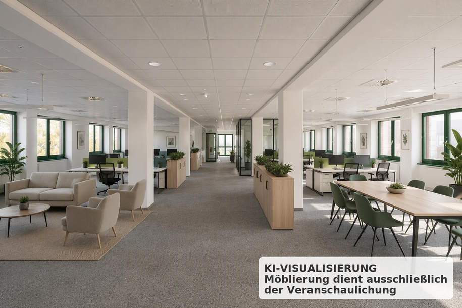 447 m² Open-Space-Büro mit Lastenlift und Tiefgarage im 22. Bezirk, Gewerbeobjekt-miete, 7.324,32,€, 1220 Wien 22., Donaustadt