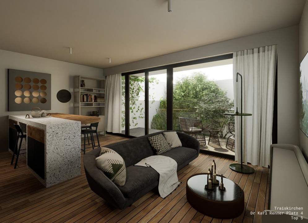 Neubau Erstbezug | 2 Zimmer Gartenwohnung | herrliche Grünlage | inkl. 2 Garagenplätze