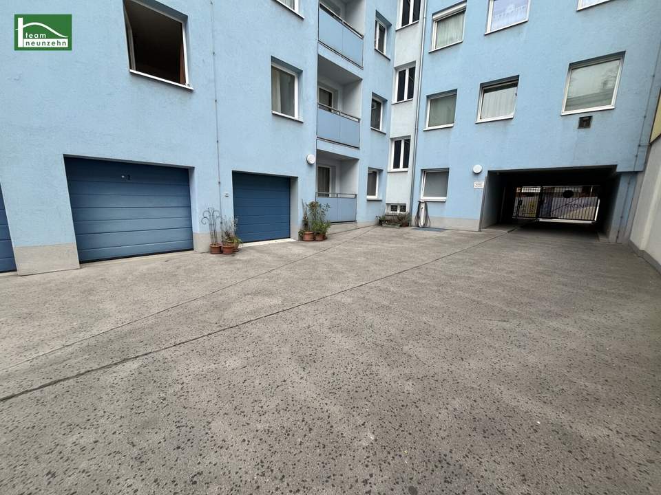 Begehrte Garagenbox im Innenhof inkl. Strom (Nettopreis) in ausgezeichneter Lage - direkt beim Bahnhof Meidling