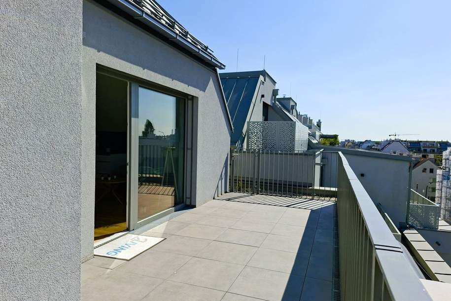 Hier müssen Sie schnell sein - AB SOFORT BEZIEHBAR!! Tolle 3 Zimmerdachgeschosswohnung + zwei Terrassen! Absolute Toplage! U1 Kagranerplatz!, Wohnung-miete, 1.399,00,€, 1220 Wien 22., Donaustadt