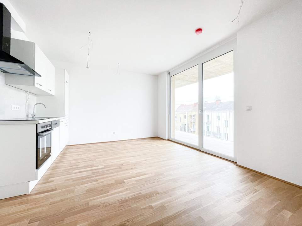Moderner 2-Zimmer-Wohntraum mit großem Balkon in zentraler Lage