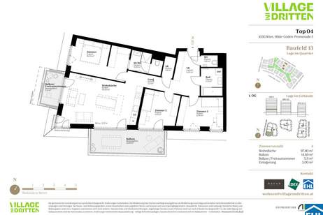 URBAN DAHEIM - VILLAGE IM DRITTEN, Wohnung-kauf, 354.000,€, 1030 Wien 3., Landstraße