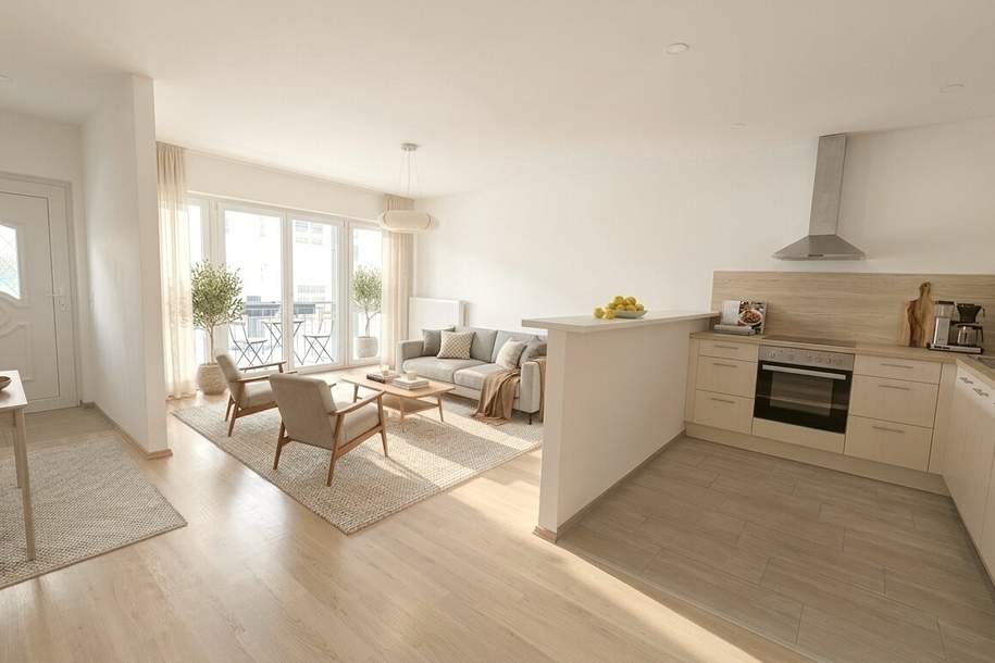 NETTES 3 ZIMMERAPARTMENT IM SPECKGÜRTEL VON WIEN - 35 ÖFFI-MINUTEN BIS WIEN ZENTRUM, Wohnung-miete, 926,00,€, 2333 Bruck an der Leitha