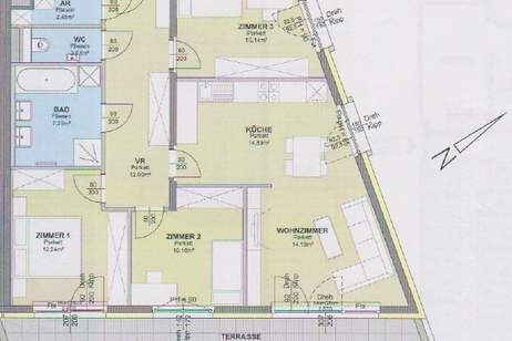 ++ TOLLE VIER Zimmer mit TERRASSE ++ und GARAGENPLATZ, Wohnung-miete, 1.199,00,€, 2700 Wiener Neustadt(Stadt)