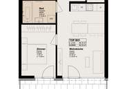 Schnell sein! Charmante Zwei-Zimmer-Wohnung inkl. Garagenplatz mit großem Balkon in Richtung Süden in Ebergassing! Nahe Wien und Flughafen!