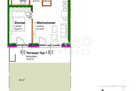 KREMSER WOHNKONZEPT TOP7/EG barrierefreie Flowerpower! 2Zimmer mit Garten € 200.218,07 zzgl. 2TG > Gesamtkaufpreis € 235.379,81, Wohnung-kauf, 197.042,€, 3500 Krems an der Donau(Stadt)