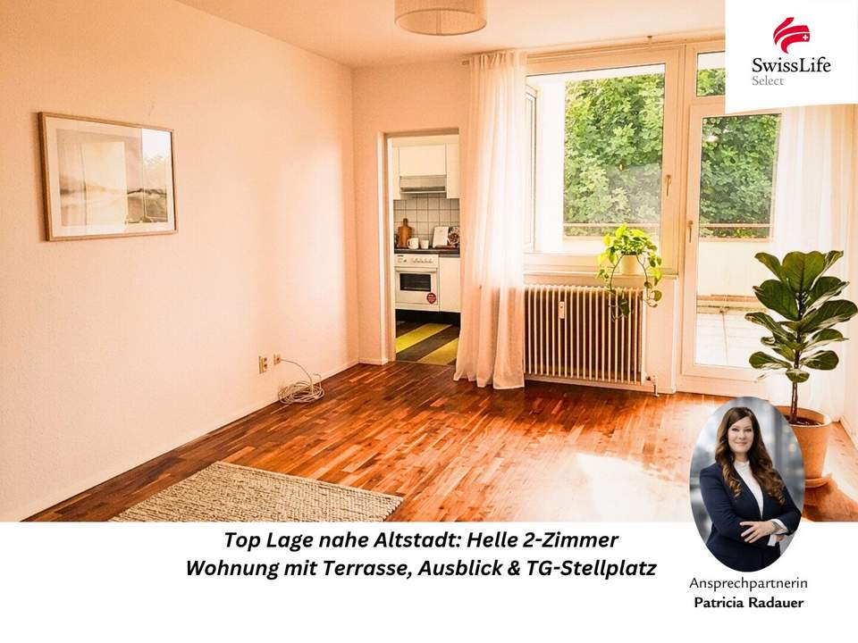 Zentral gelegene 2-Zimmer-Wohnung mit Terrasse & Tiefgaragenstellplatz