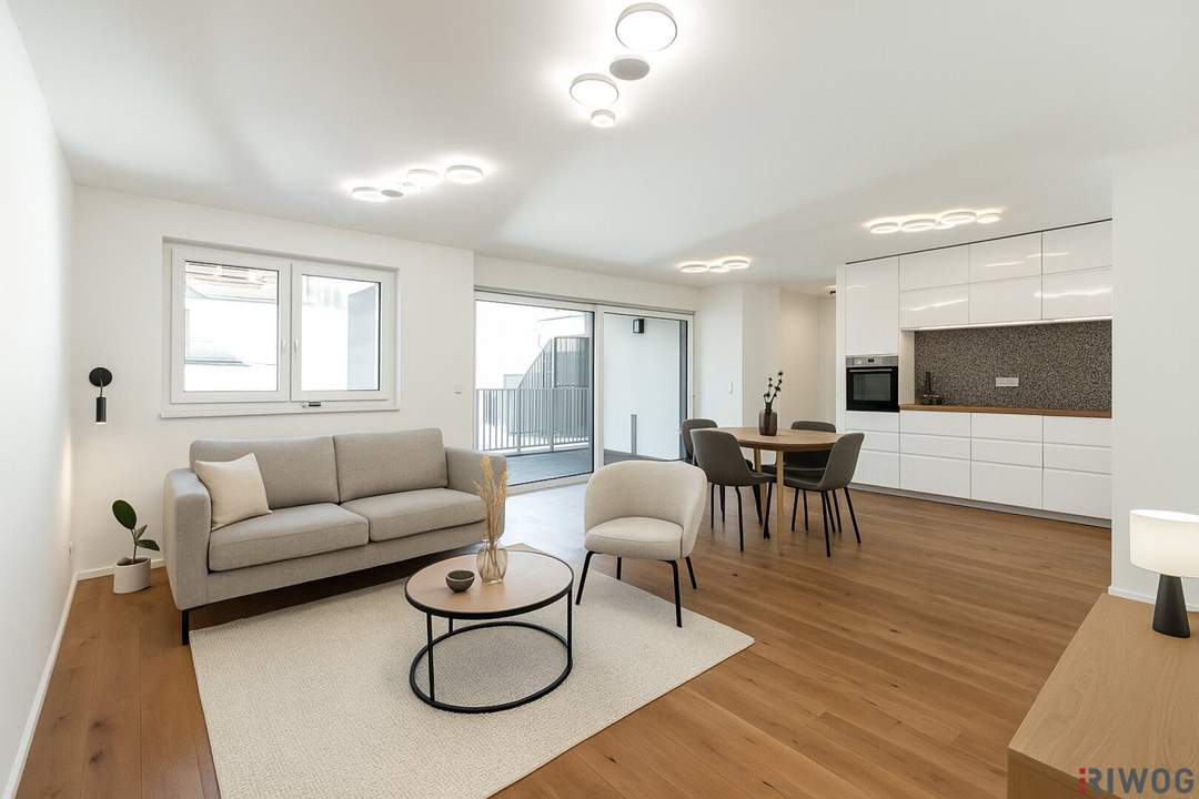 3 ZIMMER NEUBAUWOHNUNG MIT BALKON II 4. LIFTSTOCK II CA. 40 m² WOHNKÜCHE II NÄHE SIEBENBRUNNENPLATZ II SOFORT BEZIEHBAR II HÖGELMÜLLERGASSE 12