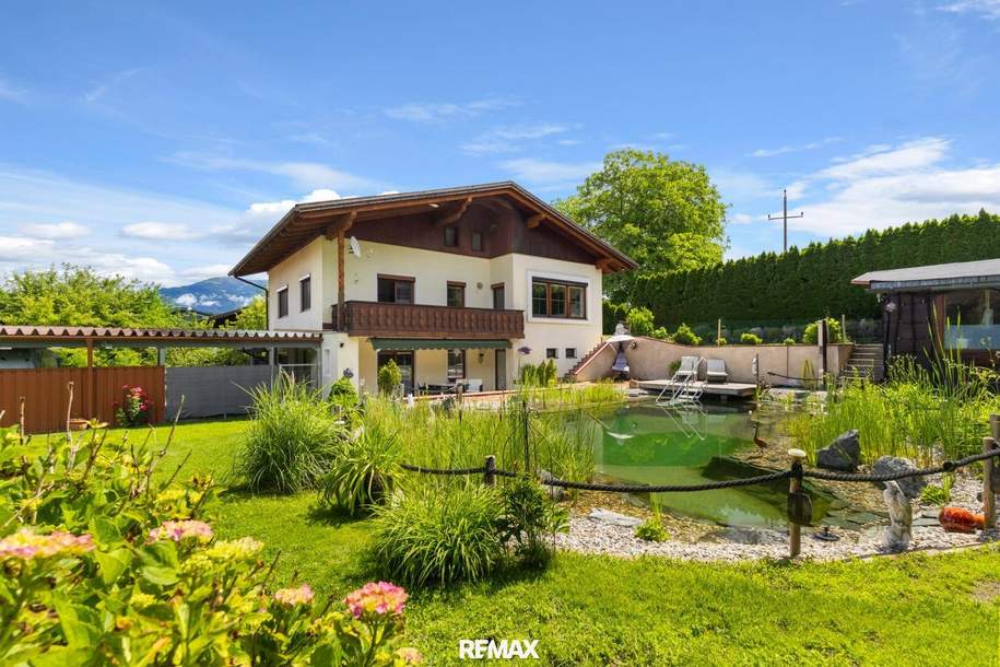 Wohnen wie im Urlaub – Gepflegtes Wohnhaus mit Naturschwimmteich in Baldramsdorf, Haus-kauf, 510.000,€, 9805 Spittal an der Drau
