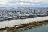 2-Zimmer-Panoramawohnung im 48. Stock mit Abendsonne und Weitblick bis Kahlenberg und Leopoldsberg