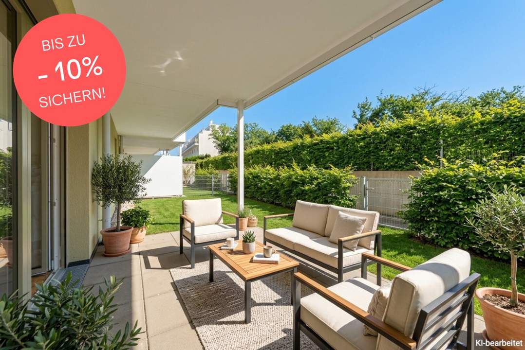 BIS ZU -10% PREISNACHLASS! Ideal geplante 4-Zimmer-Gartenwohnung | Zwei Bäder | Viel Privatsphäre | Provisionsfrei