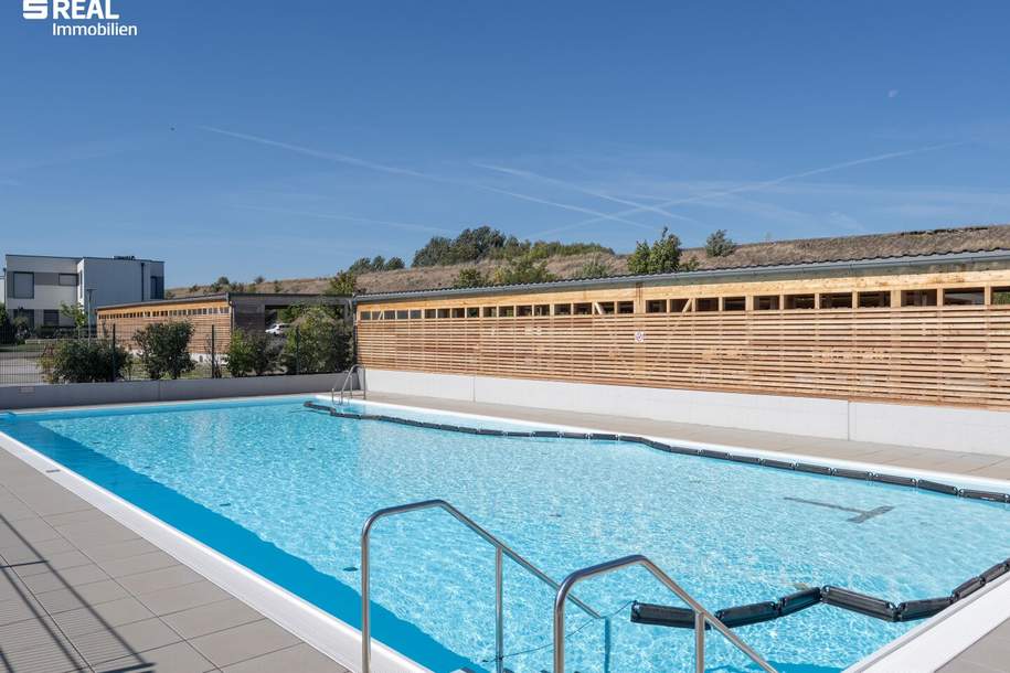 Urlaubsstimmung in Ruhelage - 100m² Eigentumswohnung, Wohnküche, Balkon, 3 Schlafzimmer, 2 Bäder, Parkplatz, Carport und Pool!, Wohnung-kauf, 520.000,€, 2522 Baden