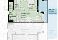 Neuwertige 2-Zi-Wohnung mit Balkon, Fußbodenheizung &amp; U-Bahn Nähe in Aspern!