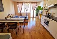 TERRASSENHIT, LORYSTRASSE, vermietete 50 m2 Neubau mit 38 m2 Terrasse, 2 Zimmer, Komplettküche, Duschbad, Parketten, 4. Liftstock
