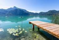 LUXUS - 3 Zimmer Erstbezugs - Gartenwohnung mit traumhaften Seeblick direkt am Wasser sowie eigenem Badeplatz am Mondsee - PROVISIONSFREI