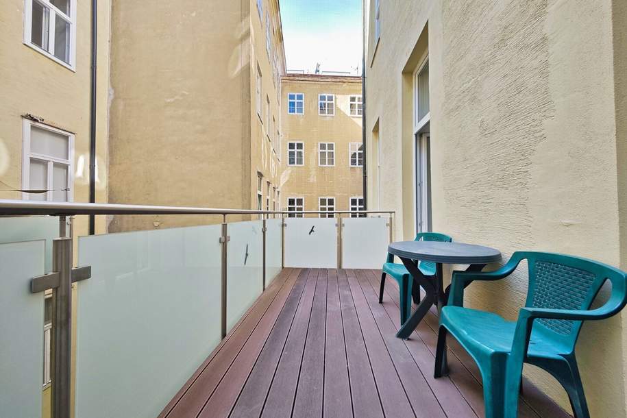 Altbau mit Südbalkon | 2-Zimmer in ruhiger Innenhoflage | Einbauküche | Lift | Kellerabteil, Wohnung-kauf, 399.000,€, 1020 Wien 2., Leopoldstadt