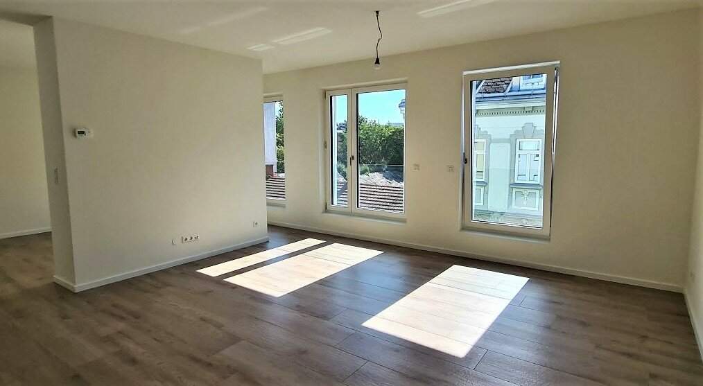 ANTON-BOSCH-GASSE, sonnige 52 m2 Neubau, Wohn-Esszimmer, Schlafzimmer, Fußbodenheizung, 3. Liftstock, Jedlesee