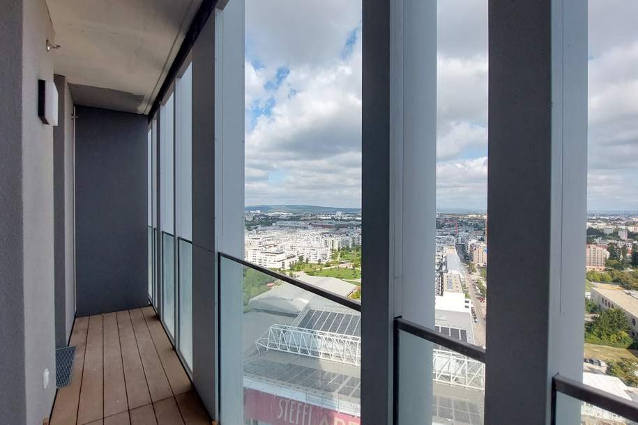 1,5-Zi.-Erstbezug mit Loggia &amp; Rooftop Spa | TOWER HOMES, Wohnung-miete, 840,00,€, 1220 Wien 22., Donaustadt