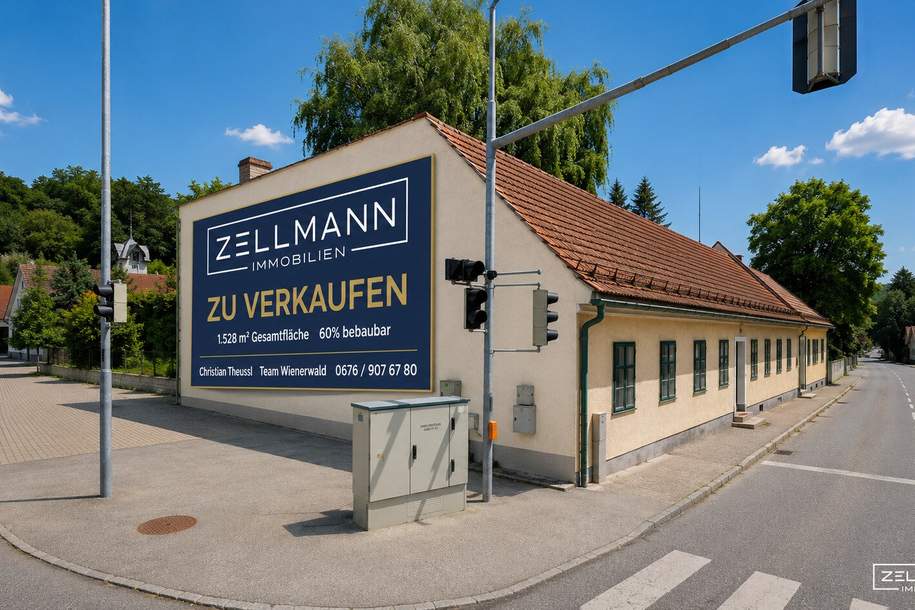 RARITÄT in MAUERBACH | 1528 m² großes Baugrundstück im Ortskern - BAUTRÄGERGRUNDSTÜCK | ZELLMANN IMMOBILIEN, Grund und Boden-kauf, 1.800.000,€, 3001 Sankt Pölten(Land)