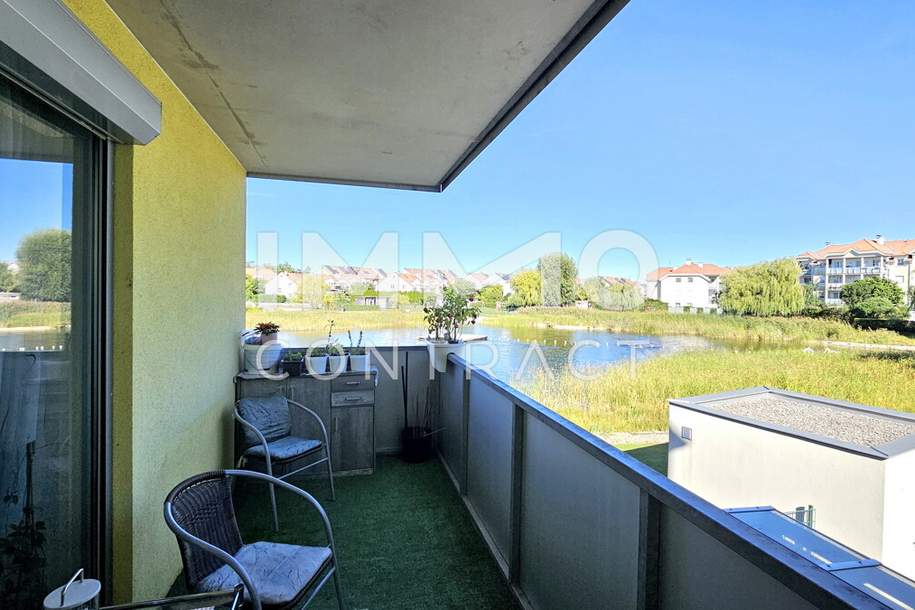 Neuer Preis! Exklusive 2-Zimmer-Wohnung mit großem Balkon &amp; Seeblick, inkl. Tiefgarage!!, Wohnung-kauf, 298.000,€, 2333 Bruck an der Leitha
