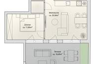 ERSTBEZUG nach Errichtung | 2 Zimmer-Gartenwohnung | südseitig | ruhiger Innenhof | Luftwärmepumpe | optionaler Tiefgaragenplatz