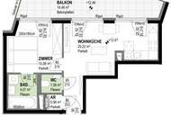 ERSTBEZUG mit Fernblick | Hofseitige 2-Zimmer Wohnung mit ca. 14 m² Balkon | Fernwärme | TG-Stellplatz optional | Nachhaltiges Wohnbauprojekt