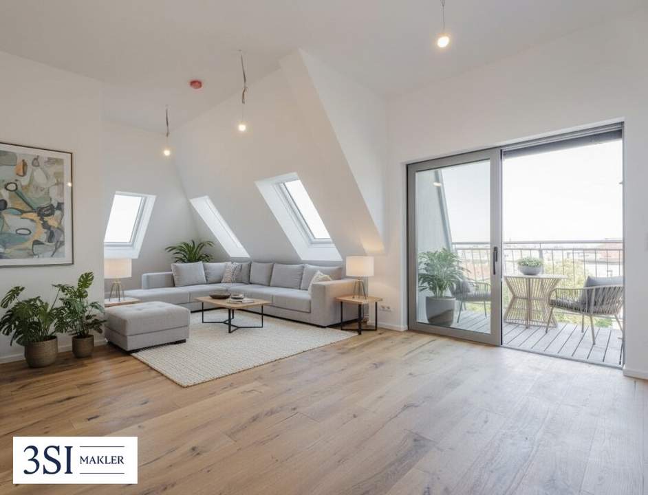 Exklusives Wohnen über den Dächern Wiens – hochwertige Dachwohnung mit Freifläche