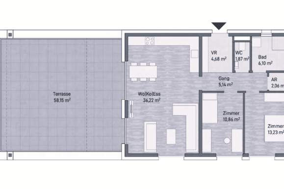 Graz, Jakomini! Neubauprojekt: Exklusive Eigentumswohnung (80m²) mit Terrasse! Provisionsfrei, Wohnung-kauf, 528.867,€, 8010 Graz(Stadt)