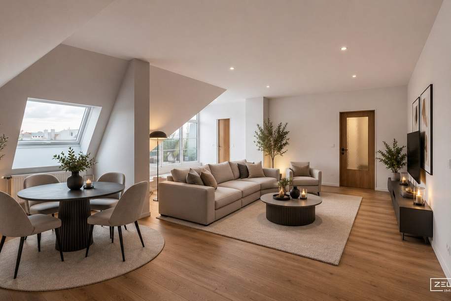 NÄHE LIESINGER BAD | Dachgeschosswohnung mit großzügigem Wohnbereich, 3 weitern Zimmern | Küche | Abstellraum | ZELLMANN IMMOBILIEN, Wohnung-kauf, 575.000,€, 1230 Wien 23., Liesing