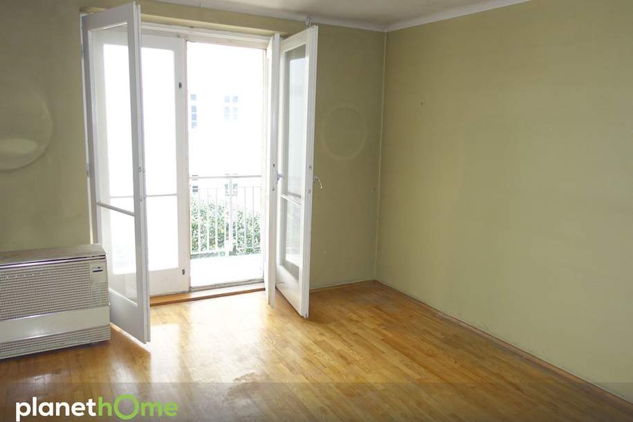 Sanierungsbedürftige Balkonwohnung im Botschaftsviertel, Wohnung-kauf, 399.000,€, 1030 Wien 3., Landstraße