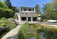 Einfamilienhaus mit Schwimmbiotop in bester Lage gegenüber der Burg Liechtenstein! Top Lage Maria Enzersdorf!