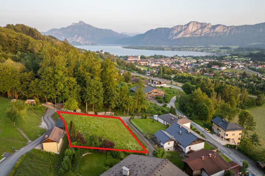 Großes Baugrundstück mit Panoramablick auf Mondsee &amp; Berge, Grund und Boden-kauf, 750.000,€, 5310 Vöcklabruck