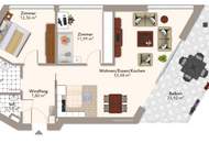 Lichtdurchflutete Wohnung mit großem Balkon und Seepanorama