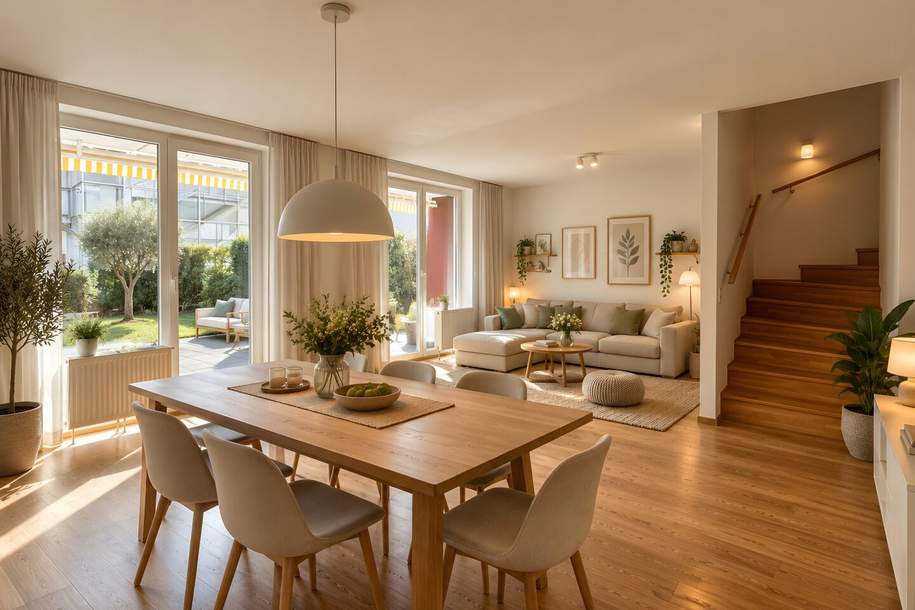 100 m² Wohngefühl auf zwei Ebenen | 4-Zimmer-Gartenmaisonette mit Südterrasse und Balkon | Inklusive Tiefgaragenstellplatz!, Wohnung-kauf, 365.000,€, 2700 Wiener Neustadt(Stadt)